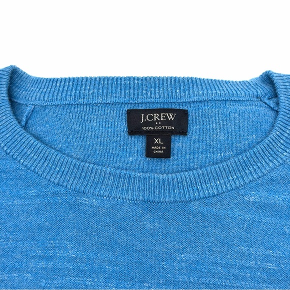 J Crew Men's Crewneck Sweater Shirt Top XL Pullover Blue Cotton Soft Comfy - Picture 4 of 4